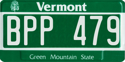 VT license plate BPP479