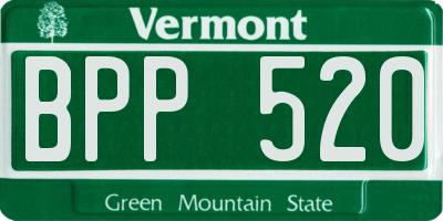 VT license plate BPP520