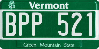 VT license plate BPP521
