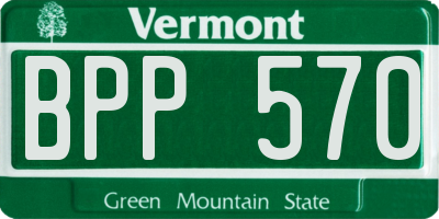 VT license plate BPP570