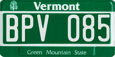 VT license plate BPV085