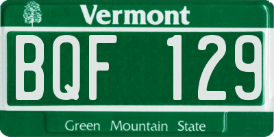 VT license plate BQF129