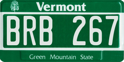 VT license plate BRB267