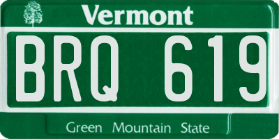 VT license plate BRQ619