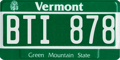 VT license plate BTI878