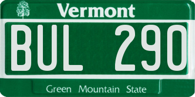 VT license plate BUL290
