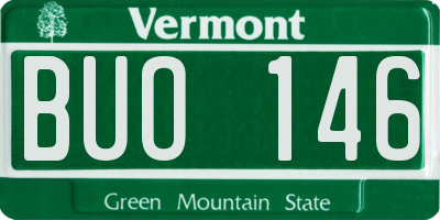 VT license plate BUO146
