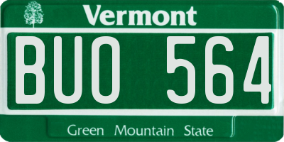 VT license plate BUO564