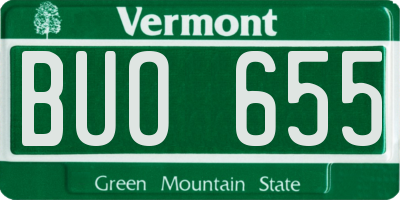 VT license plate BUO655