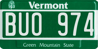 VT license plate BUO974