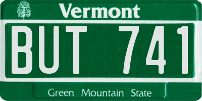 VT license plate BUT741
