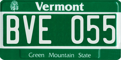 VT license plate BVE055