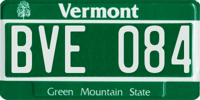 VT license plate BVE084