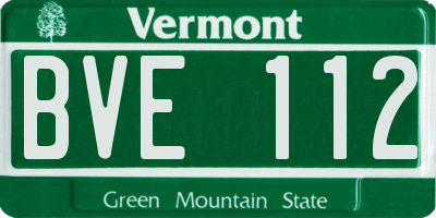 VT license plate BVE112