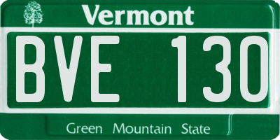 VT license plate BVE130