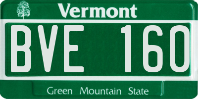 VT license plate BVE160