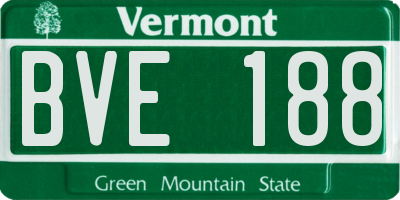 VT license plate BVE188