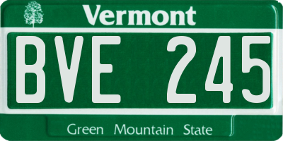 VT license plate BVE245