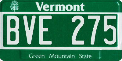 VT license plate BVE275
