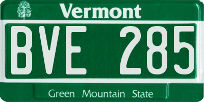 VT license plate BVE285
