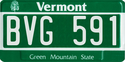 VT license plate BVG591