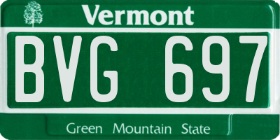 VT license plate BVG697