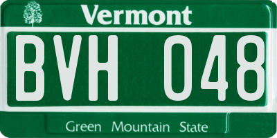 VT license plate BVH048