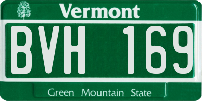 VT license plate BVH169