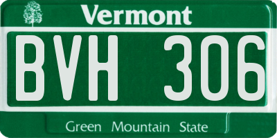 VT license plate BVH306