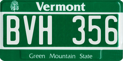 VT license plate BVH356