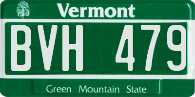VT license plate BVH479
