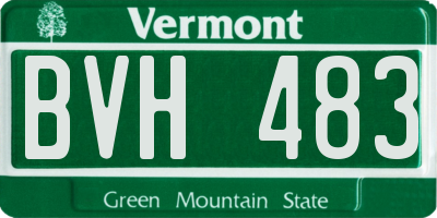 VT license plate BVH483
