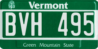 VT license plate BVH495