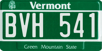 VT license plate BVH541