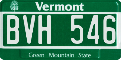 VT license plate BVH546