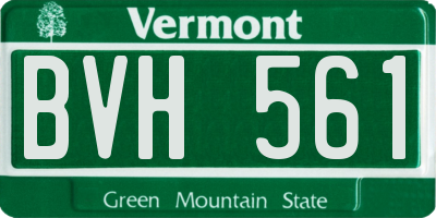 VT license plate BVH561