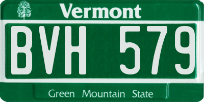 VT license plate BVH579