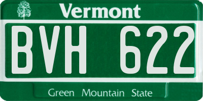 VT license plate BVH622
