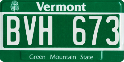 VT license plate BVH673
