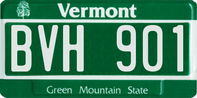 VT license plate BVH901