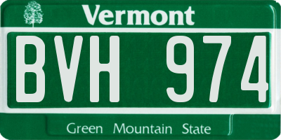 VT license plate BVH974