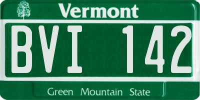 VT license plate BVI142