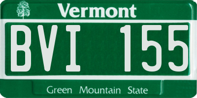 VT license plate BVI155