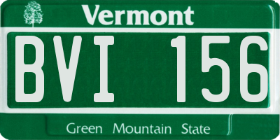 VT license plate BVI156