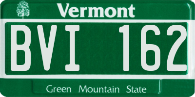VT license plate BVI162