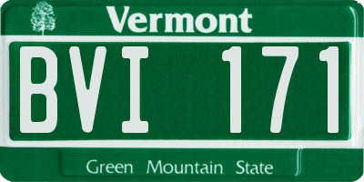 VT license plate BVI171