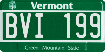 VT license plate BVI199