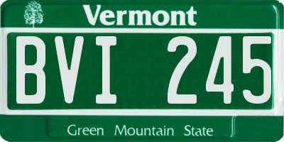 VT license plate BVI245