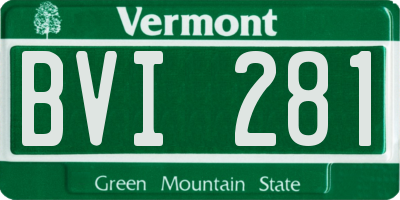 VT license plate BVI281