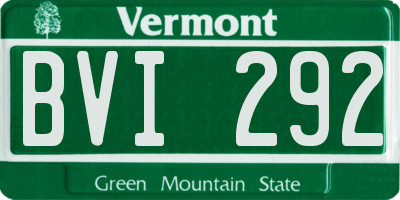 VT license plate BVI292
